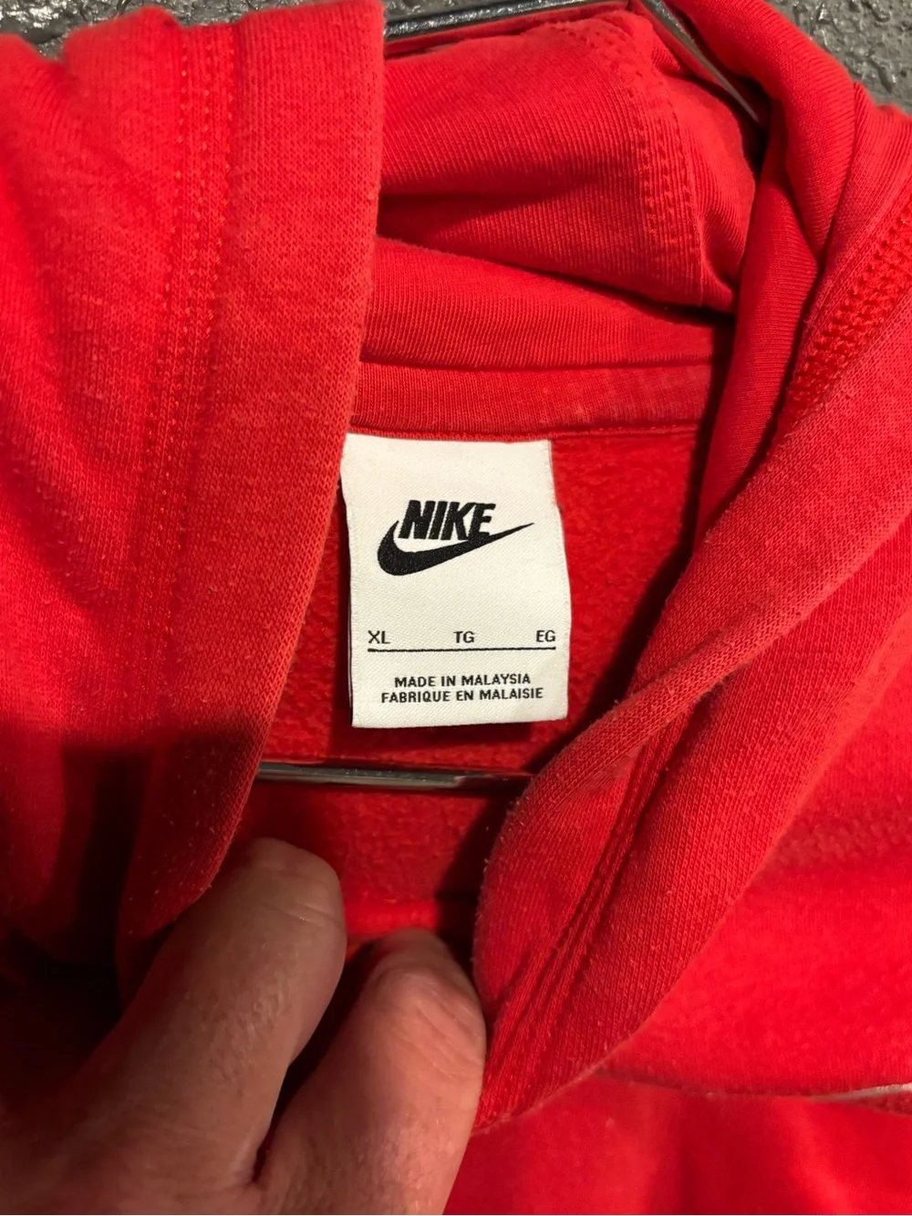 Kids Nike Red Pullover Hoodie Sweatshirt